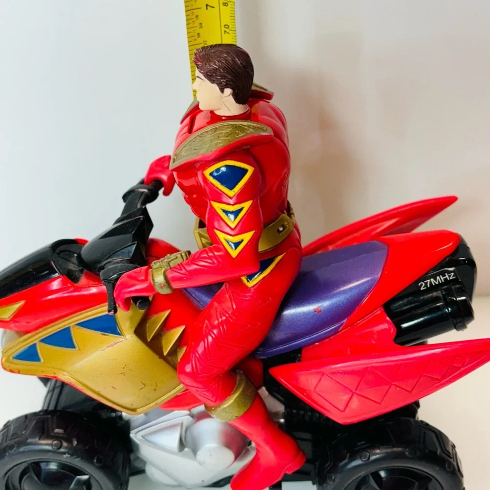 Red Power Ranger on 4 Wheeler Flipping Head 2004 Bandai Rare NO REMOTE CONTROL!